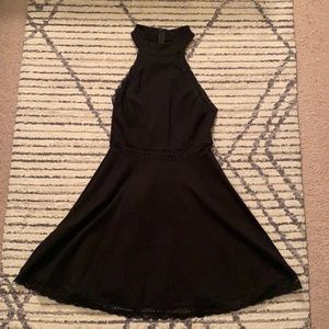 Lulu black fit and flare dress